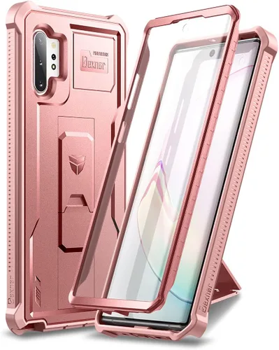 Dexnor Funda para Samsung Galaxy Note 10+ Plus, [Protector de Pantalla y Soporte Integrados] Protección de Grado Militar Pesado a Prueba de Golpes
