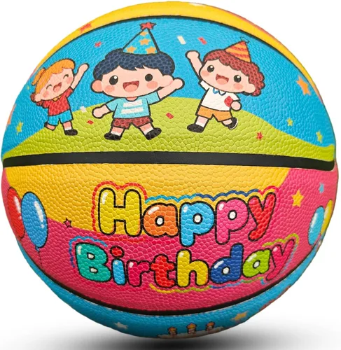 Miniatura 13 de Pelota de baloncesto de cuero PU JIUERYUN – Talla oficial 7 (29,5 pulgadas), Talla 6 (28,5 pulgadas), Talla 5 (27,5 pulgadas), pelota de cumpleaños