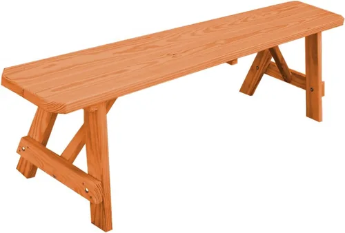 Miniatura 35 de Furniture Barn USA Banco tradicional de pino tratado a presión de 2 pies, tinte de cedro