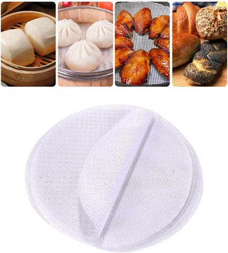 Miniatura 5 de SHERCHPRY Juego de piezas antiadherentes de malla de silicona para bolas de masa de forma redonda, alfombrilla para hornear, forro de cesta