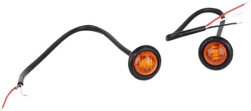 Miniatura 2 de Par de LED ámbar de espina de pescado automotriz de 3/4 pulgadas