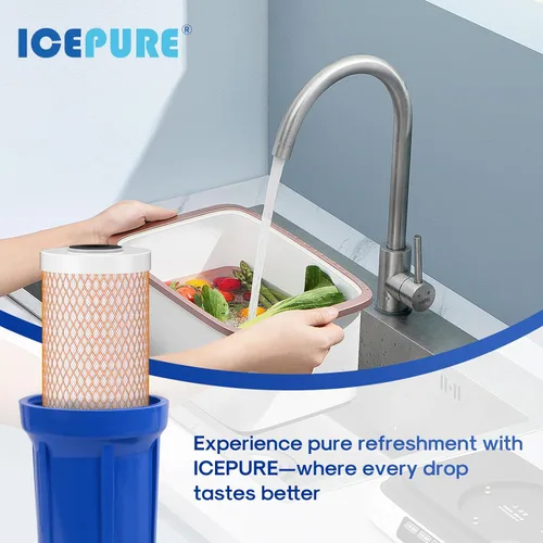 Miniatura 9 de ICEPURE CTO20BB-KDF - Filtro de agua para toda la casa, carbón activado con cáscara de coco y KDF, 5 micrones, 4.5 x 20 pulgadas, repuesto