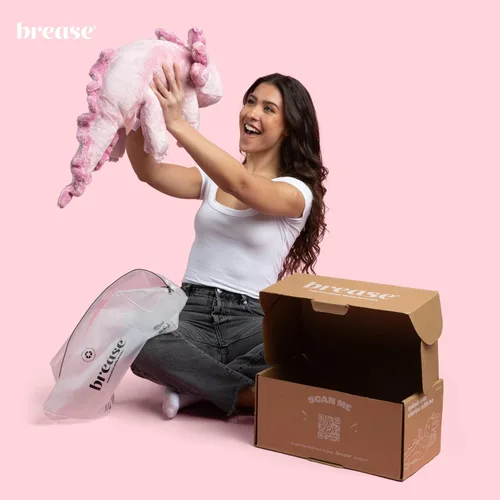Miniatura 5 de Brease Peluche de Dragón Axolotl Rosa con Peso de 5 libras Sin Fragancia - Juguete de Peluche Suave y Grande para Comodidad, Calma y Relajación