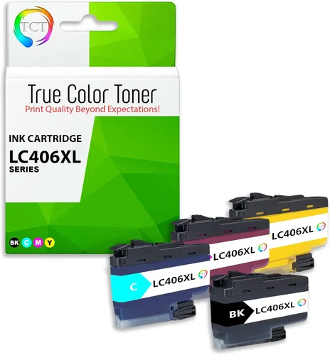 TCT LC406XL - Paquete de 4 cartuchos de tinta, repuesto compatible para impresoras Brother LC406XL de alto rendimiento, funciona con impresoras