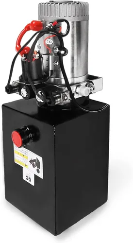 Miniatura 8 de Bomba hidráulica de 8 cuartos de galón 12V DC Unidad de potencia hidráulica de doble efecto con depósito de metal Bomba de energía hidráulica