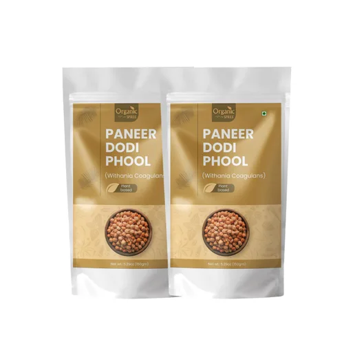 Miniatura 8 de Organic Spree Paneer Dodi Phool – Withania Coagulans 5.29 oz (150 gm) Cuajo indio puro para el bienestar natural Flor seca pura