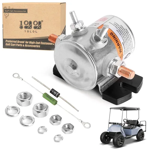 10L0L Relé solenoide de servicio continuo serie #70 para carrito de golf eléctrico EZGO de 36 voltios, incluye resistencia y diodo, OEM # 27855G01