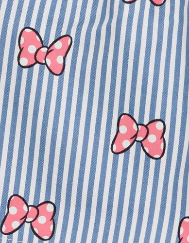 Miniatura 89 de Disney Minnie Mouse - Conjunto de camiseta floral arcoíris y pantalones cortos de cambray, tallas de bebé a niño grande (12 meses - 14-16)