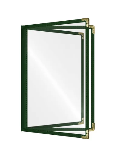 Miniatura 12 de Goodsmart - Fundas para menú de restaurante, paquete de 25 unidades, color negro, 2 vistas, soportes para menú de carga superior, cubiertas