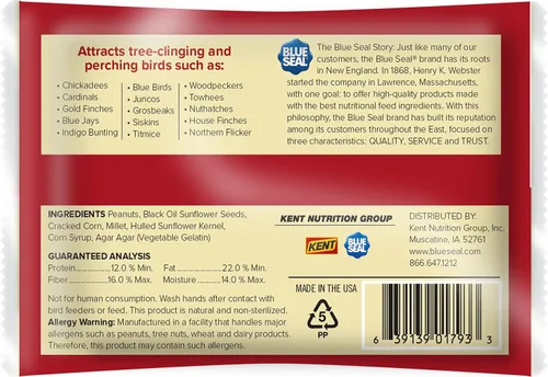 Miniatura 3 de Blue Seal Woodpecker - Barras de golosinas de sebo para aves silvestres, alimento para pájaros carpinteros, cardenales, gorriones y más, 8 onzas