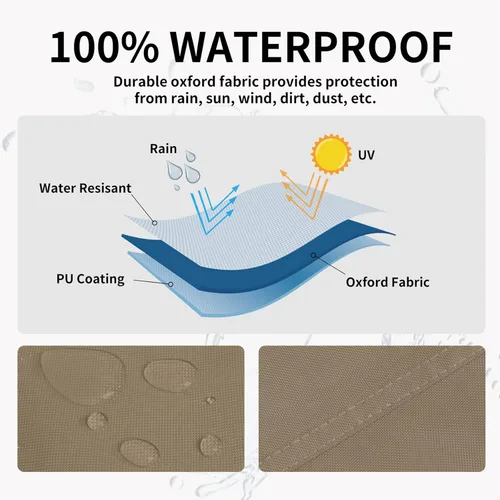 Miniatura 3 de Easy-Going Funda para calentador de patio con cremallera y bolsa de almacenamiento, cubierta impermeable para calentador de exterior, a prueba