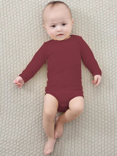 Miniatura 4 de Body para bebé con puños de manopla, rayón hecho de bambú, pijama de manga larga para niños y niñas