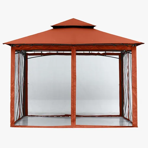 Miniatura 6 de ABCCANOPY Gazebos para patios de 10 x 10 pulgadas, kiosco con marco de acero para exteriores con mosquitera para césped, patio trasero, jardín