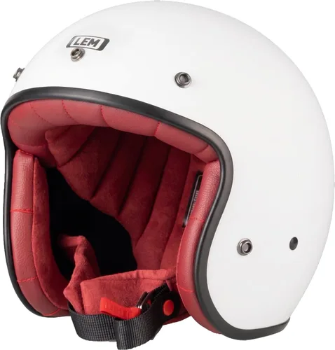Miniatura 14 de LEM Medio casco de motocicleta, para hombres y mujeres, casco de motocicleta y scooter certificado DOT, estilo vintage para montar en crucero