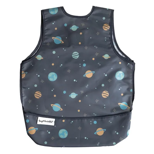 Tiny Twinkle - Babero a prueba de desordenes para bebés varones | Babero impermeable para niños pequeños para comer | Delantal para bebé para Space