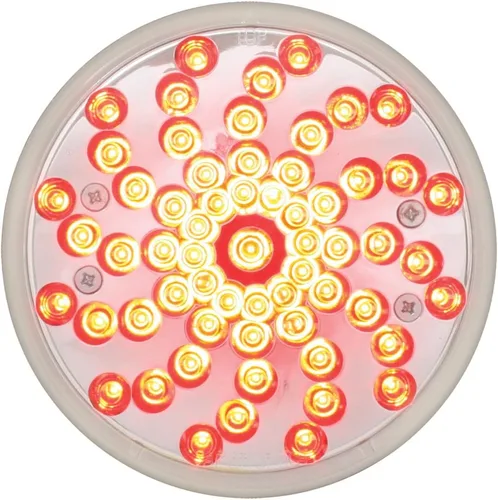 Miniatura 6 de Grand General 76728 - Luz LED (4 pulgadas Twister Red/Clear 61 - con ojal y coleta), 1 paquete Rojo (Red/Clear)