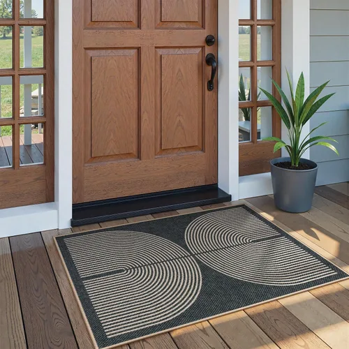 Miniatura 34 de Alfombra Moderna de Yute Fácil de Limpiar Arcoíris Lahome, 2x6 Alfombra de Pasillo Lavable para Cocina, Alfombras de Pasillo para Pasillos, Alfombra