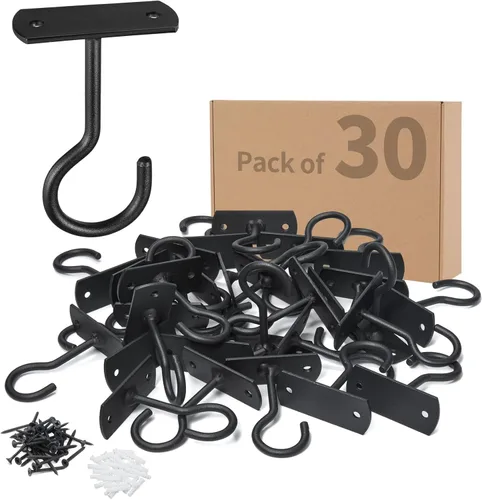Miniatura 17 de Ganchos colgantes de metal para plantas, 6 pulgadas, paquete de 4 ganchos decorativos de pared para colgar linternas, comedero de pájaros, cesta
