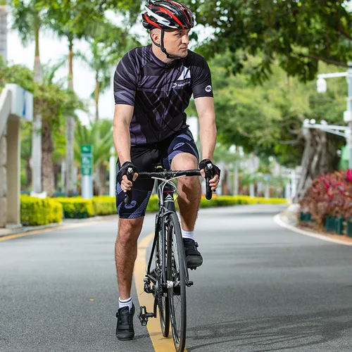 Miniatura 2 de sponeed Jersey de ciclismo Trajes de manga corta para hombre, ropa de bicicleta de carretera, pantalones cortos acolchados