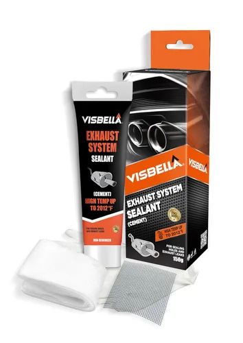 Visbella Sellador para Sistema de Escape de Vehículos Automotrices, Adhesivo de Reparación Profesional Anti-Colapso Súper Pegamento Sellador para