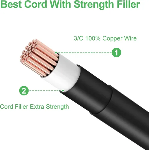Miniatura 4 de Cable de alimentación de CA de 5 pies compatible con proyector InFocus LP280 LP640 LP720 Screenplay 5700