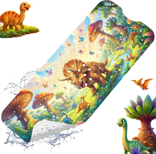 Miniatura 19 de XIYUNTE Alfombra de Baño para Bebé para Bañera Antideslizante Alfombra de Baño para Niños - 40''x16'' Extra Larga Alfombra de Bañera para Bebé