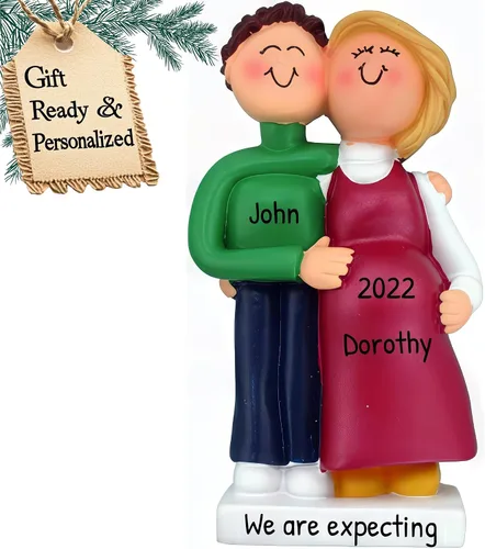 Miniatura 11 de Adorno personalizado para bebé 2025 – Regalos de embarazo personalizados para futura mamá, adorno de Navidad embarazada 2025, regalos para nuevas