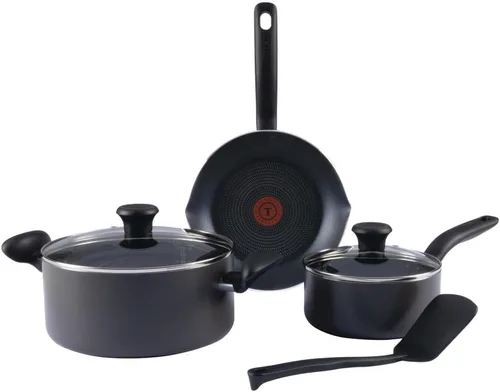 Miniatura 7 de T-fal Essence, juego de ollas y sartenes antiadherentes, 20 piezas, color rojo