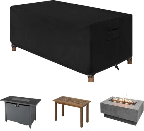Miniatura 9 de WOMACO - Cubierta cuadrada impermeable para hoguera de patio, cubiertas de mesa al aire libre, protector de mesa para hoguera de 31 x 31 pulgadas