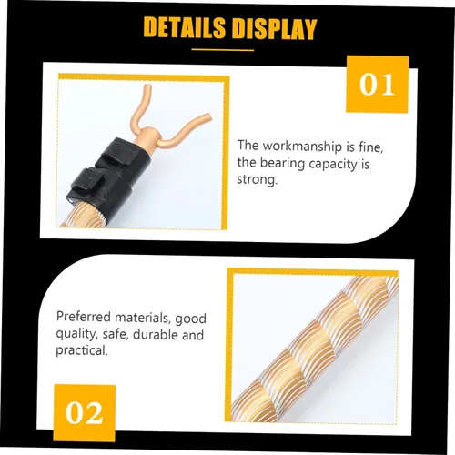 Miniatura 4 de Hemoton Barra de ropa ajustable enganche de metal s ganchos portátil de alcance ajustable palo de armario gancho poste sin taladro soportes de barra