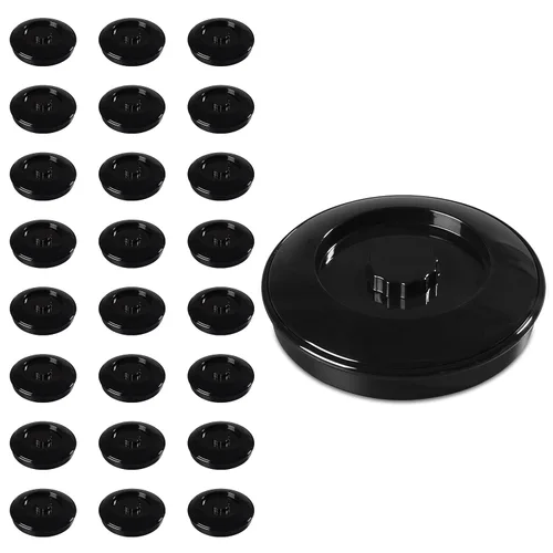 Carlisle FoodService Products 047503 Servidor de tortilla apilable con tapa, 7-1/4 pulgadas/2 pulgadas, negro (paquete de 24)