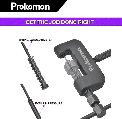 Miniatura 5 de Kit de herramientas para romper cadenas de 13 piezas; herramienta de remache de cadena de motocicleta y ATV, herramienta de extracción de eslabones