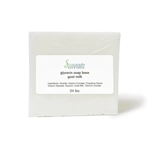 Base de jabón de leche de cabra derretir y verter - Base de jabón de glicerina para pieles sensibles - Base de jabón transparente perfecta para