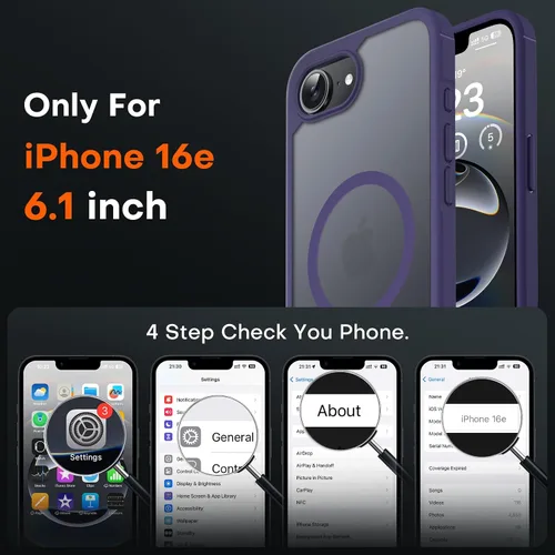 Miniatura 623 de TOCOL Funda para iPhone 11, compatible con Magsafe, protección completa de cámara, imanes integrados, protección contra caídas, funda translúcida