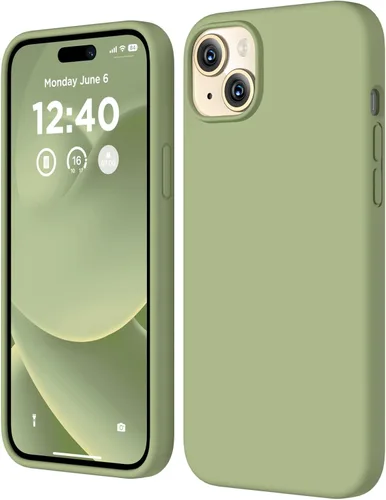 Funda de silicona para iPhone 15 Plus, cubierta protectora de cuerpo completo, forro de microfibra suave antiarañazos, funda delgada ultrafina para