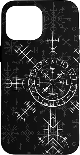 Miniatura 18 de Carcasa celta Vegvísir para iPhone 11, diseño de brújula vikinga, color celta