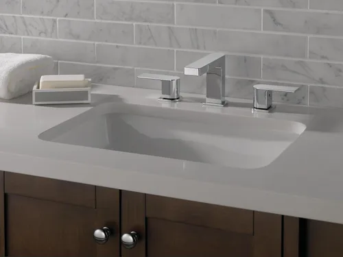Miniatura 4 de Peerless Xander - Grifo de baño cromado de 3 agujeros, montaje de drenaje, cromado P3519LF