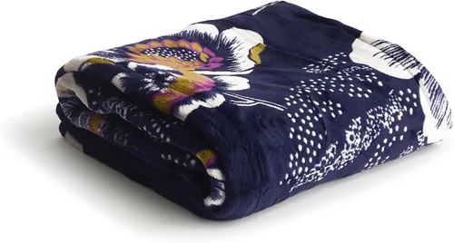 Miniatura 26 de Vera Bradley Manta de felpa de forro polar Botánico Paisley Rosa