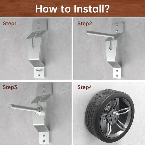 Miniatura 7 de Soporte de Montaje en Pared para Neumático de Repuesto para Remolque, Soporte de Neumático de Repuesto para Remolque Cerrado, Soporte Universal