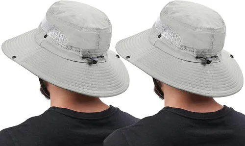 Miniatura 25 de Paquete de 2 sombreros Boonie para hombres y mujeres con protección UV UPF 50+ para pesca, senderismo y jardinería
