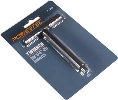 Miniatura 2 de POWERTEC 71383 T-Wrench Herramienta de instalación de inserción roscada 1/4 20 con mango en forma de T