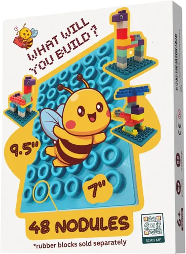 Zócalo de una sola pieza, 48 nódulos para apilar, jugar y construir, bloques de construcción compatibles, bloques se venden por separado