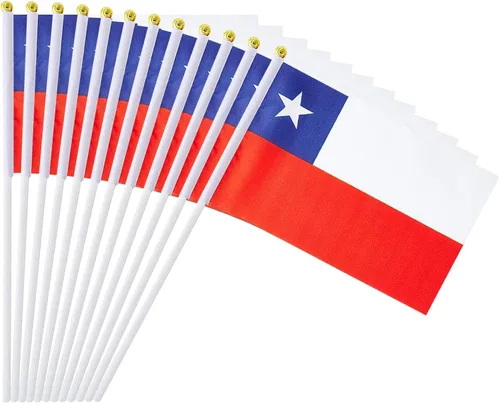 Miniatura 28 de Bandera de México, bandera mexicana, pequeñas mini banderas de mano de México en palo, ideal para fiestas, desfiles, eventos deportivos