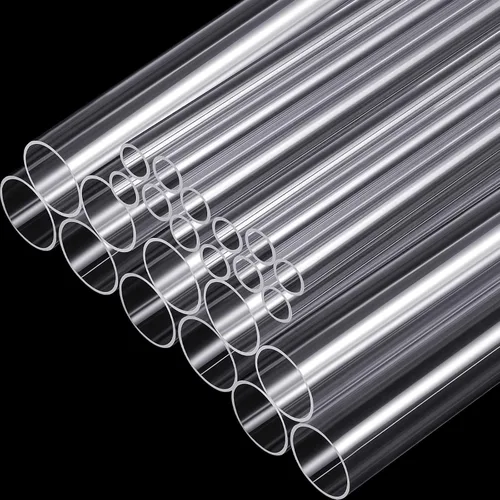 24 piezas: 12 tubos rígidos acrílicos de 1" (25 mm) de diámetro exterior x 1 mm de grosor de pared, 12 tubos de plástico de 1/2" (12 mm) de diámetro