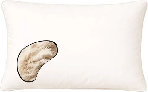 Miniatura 3 de ORGANIC TEXTILES Almohada Kapok 100% orgánica con funda extraíble de algodón orgánico natural, lavable a máquina, funda ventilada con relleno