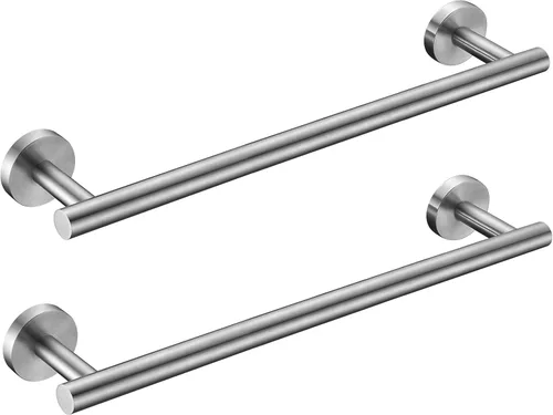 Miniatura 8 de Nolimas Barra de Toalla de Baño Negra Mate Barra de Toalla Individual Barra de Toalla Clásica Montada en Pared Acero Inoxidable Barra de Toalla