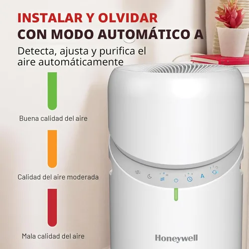 Miniatura 5 de Honeywell Allergen Plus™ - Purificador de aire HEPA 3 en 1 para el hogar, ventilador y flujo de aire ajustable para habitaciones grandes de hasta
