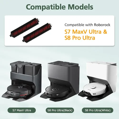 Miniatura 2 de isinlive Kit de accesorios de repuesto Q5 compatible con aspiradora Roborock Q5 Q5+ Q5 Plus, 1 cepillo principal, 4 filtros Hepa, 4 cepillos
