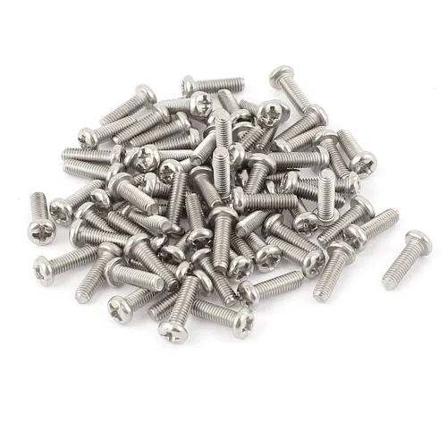 Miniatura 15 de uxcell Tornillos Phillips de cabeza cruzada de acero inoxidable 304 M2 x 0.118 in 60pcs
