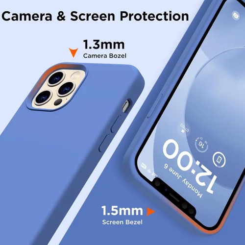 Miniatura 4 de Funda para iPhone 12 Pro Max, [2 protectores de cámara + 2 protectores de pantalla], funda protectora de silicona de cuerpo completo a prueba